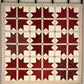 Old Fashioned Handmade Christmas Quilt - Garnet/Burgundy Colors - Baby, Lap, Throw (45x45)