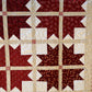 Old Fashioned Handmade Christmas Quilt - Garnet/Burgundy Colors - Baby, Lap, Throw (45x45)