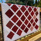 Handmade Baby Quilt - Moda Fabrics Garnets & Gingham (40.5x48) Adult Lap Quilt - Ready to Ship!