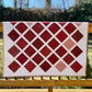 Handmade Baby Quilt - Moda Fabrics Garnets & Gingham (40.5x48) Adult Lap Quilt - Ready to Ship!