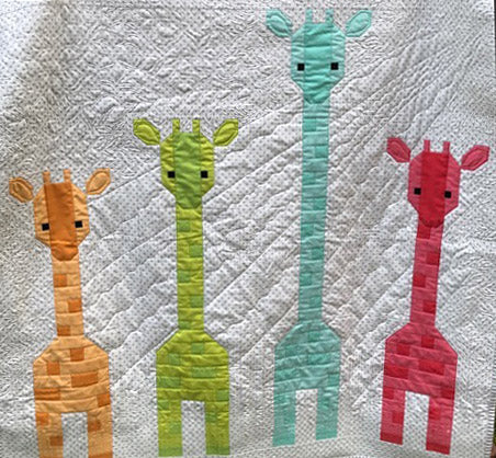 Handmade Giraffes Baby Quilt, Wall Hanging - Custom Order for PGC