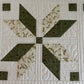 TABLE RUNNER - Handmade Fall, Thanksgiving, Holiday - Custom Quilted  - Soft Green, Cream & White (15x54)