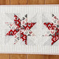 Table Runner - Handmade Valentine's Day Hearts - Red, Grey, Cream, Custom Quilted - 13.5"x55" - Ready to Ship