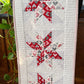 Table Runner - Handmade Valentine's Day Hearts - Red, Grey, Cream, Custom Quilted - 13.5"x55" - Ready to Ship