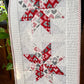 Table Runner - Handmade Valentine's Day Hearts - Red, Grey, Cream, Custom Quilted - 13.5"x55" - Ready to Ship