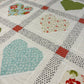 Handmade Baby Girl Quilt:  Hearts, Valentine's Day, Adult Lap Quilt, Table Topper, Baby Gift, Nursery Blanket