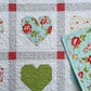 Handmade Baby Girl Quilt:  Hearts, Valentine's Day, Adult Lap Quilt, Table Topper, Baby Gift, Nursery Blanket