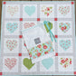 Handmade Baby Girl Quilt:  Hearts, Valentine's Day, Adult Lap Quilt, Table Topper, Baby Gift, Nursery Blanket