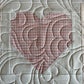 Handmade Baby Girl Quilt, Pink Heart Valentines Blanket (42x42) Adult Lap, Wall Hanging