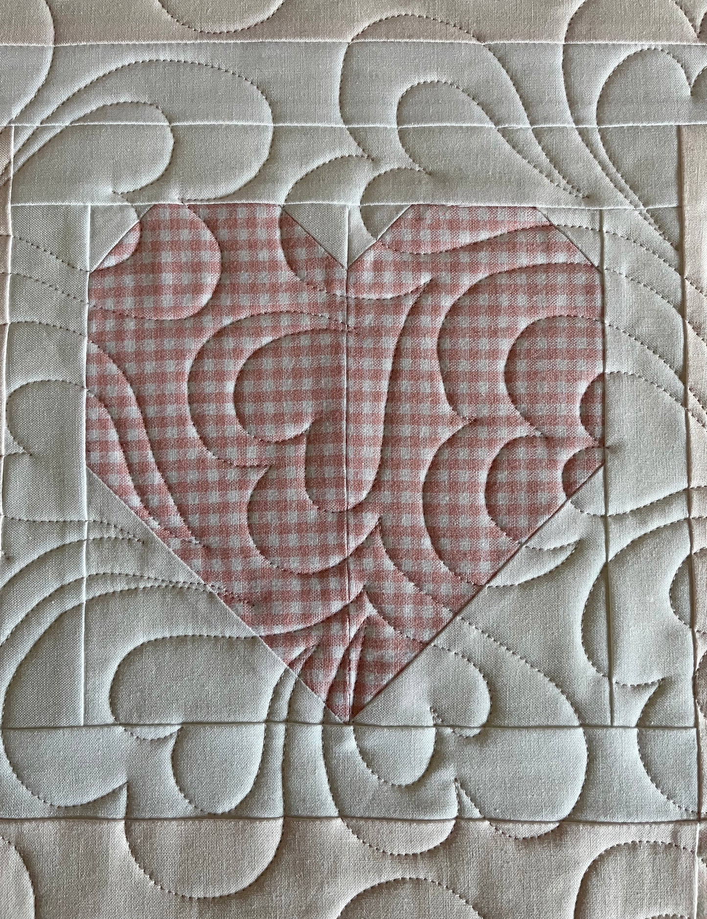 Handmade Baby Girl Quilt, Pink Heart Valentines Blanket (42x42) Adult Lap, Wall Hanging