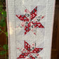 Table Runner - Handmade Valentine's Day Hearts - Red, Grey, Cream, Custom Quilted - 13.5"x55" - Ready to Ship