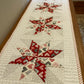 Table Runner - Handmade Valentine's Day Hearts - Red, Grey, Cream, Custom Quilted - 13.5"x55" - Ready to Ship