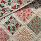 Christmas Baby Quilt - Handmade Baby Blanket, Bright & Cheerful, Ho Ho Ho - Ready to Ship