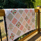 Handmade Christmas Baby Girl Quilt, Holiday Baby Blanket, Bright & Cheerful (38x46) Matching Handmade Gift Bag, Ready to Ship!