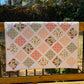 Handmade Christmas Baby Girl Quilt, Holiday Baby Blanket, Bright & Cheerful (38x46) Matching Handmade Gift Bag, Ready to Ship!