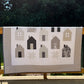 Handmade Quilt Neutral Tones - Quilt of Neighborhood Homes and Stars - Throw Size  (54x63.5) Ready to Ship!