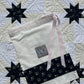 Custom Order for MH - Hunter's Star Quilt Table Topper, Navy, Cream, and White (36x36), Ready to Ship!