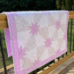 Custom Made for Jen - Handmade Hunter's Star Baby Quilt, Pink-Purple, Cream, White (34.5x42.5)