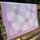 Custom Made for Jen - Handmade Hunter's Star Baby Quilt, Pink-Purple, Cream, White (34.5x42.5)