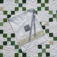 Handmade St Patrick's Day Irish Chain Baby Quilt, Lap Quilt, Quilted Shamrocks & 4 Leaf Clovers (36.5 x 48) Ready to Ship!