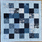 Handmade Baby Boy Quilt, Baby Blanket, Japanese Kasuri Print, Quilted Baby Mat, Baby Bath Mat (36x36) Ready to Ship!