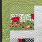 Handmade Baby Quilt, Beautiful Greens & Reds, Great Christmas Gift, Adult Lap Quilt -  One of a Kind - Ready to Ship