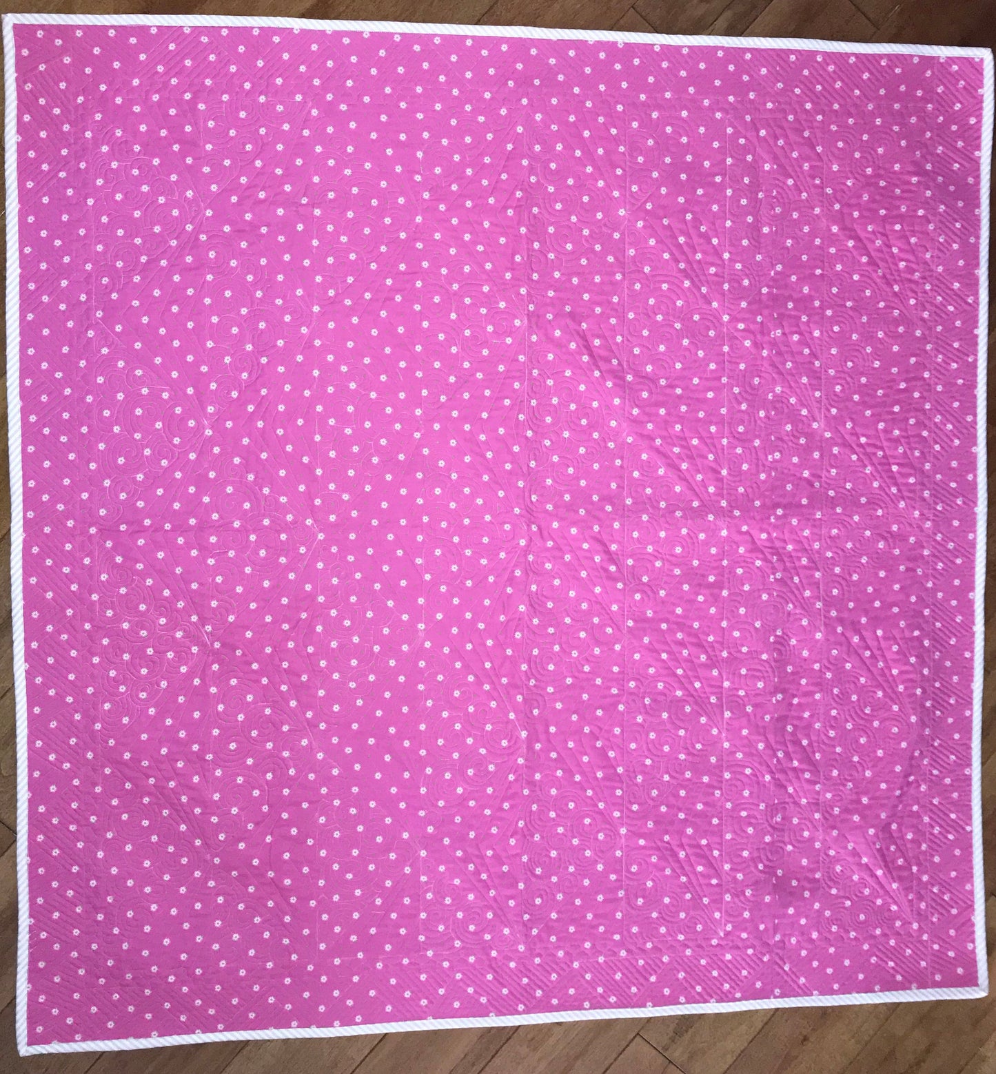 Handmade Baby Girl Quilt:  Baby Blanket, Toddler Throw, Adult Lap Quilt, Custom Quilted - Ready to Ship!