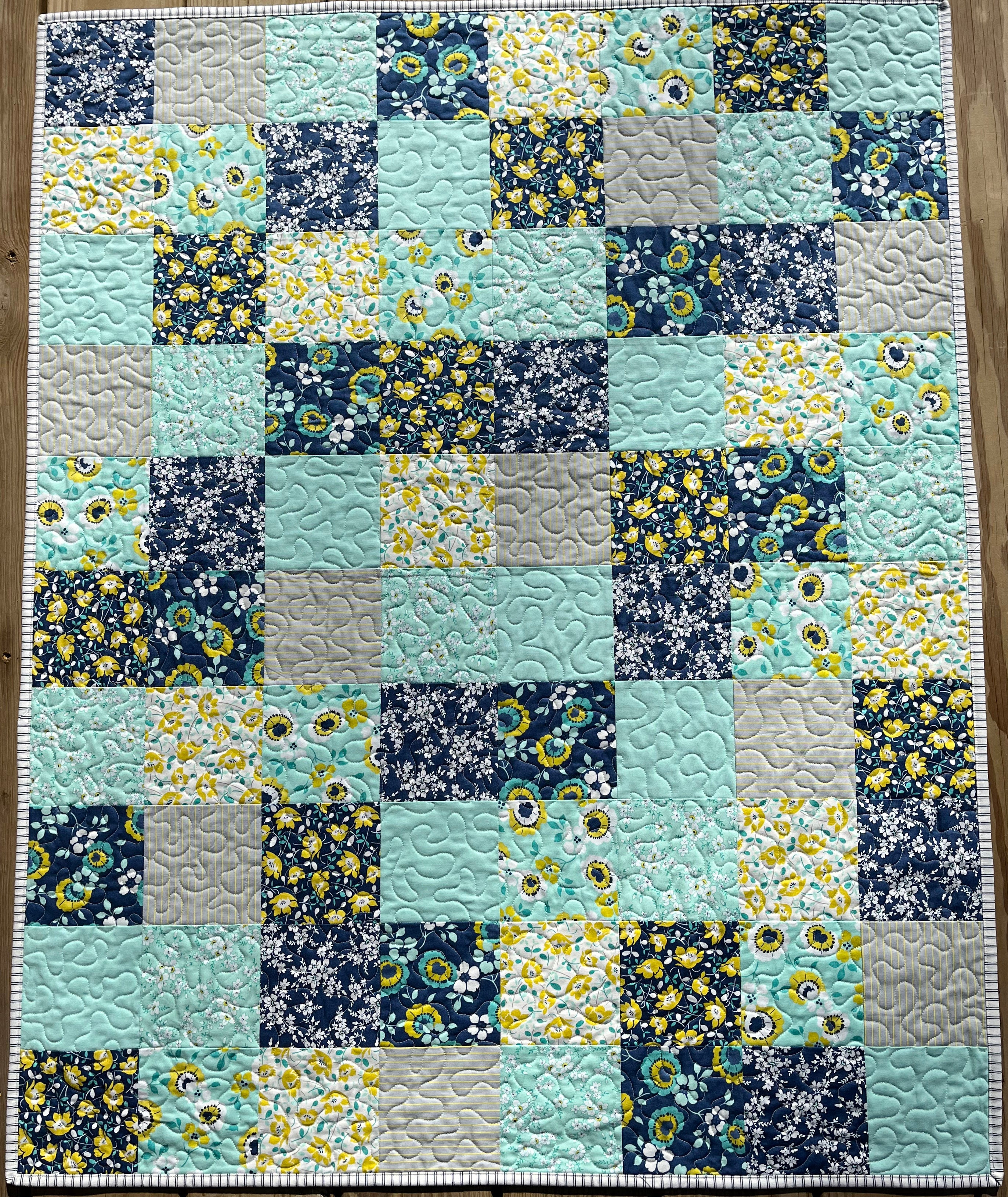 Handmade patchwork baby online quilt