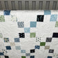 Handmade Baby Quilt, Irish Chain Baby Blanket, Moda's Shoreline Fabric (37x43) Ready to Ship!