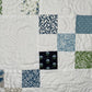 Handmade Baby Quilt, Irish Chain Baby Blanket, Moda's Shoreline Fabric (37x43) Ready to Ship!
