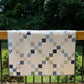 Handmade Baby Quilt, Irish Chain Baby Blanket, Moda's Shoreline Fabric (37x43) Ready to Ship!