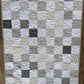 Handmade Baby Quilt Neutral Colors (White Background Puff Ball Backing) Patchwork Baby Blanket, (36"x47.5") Neutral Baby Nursery Decor, Ready to Ship!