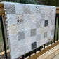 Neutral Colors Handmade Baby Quilt (Sheep Backing-Grey Background) Patchwork Baby Blanket 36"x47.5",  Baby Nursery Decor, Ready to Ship!