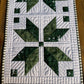 Custom Made for DC - Handmade Christmas Table Runner - Green Star - Custom Quilted - 15"x54"