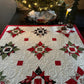 Handmade Christmas Baby Quilt, Lap Quilt, Holiday Table Topper, Wall Hanging (37x37.5)