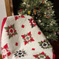 Handmade Christmas Baby Quilt, Lap Quilt, Holiday Table Topper, Wall Hanging (37x37.5)