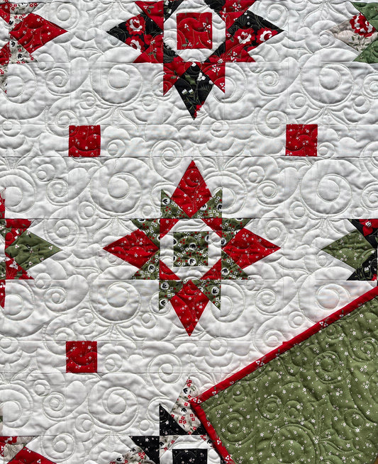 Handmade Christmas Baby Quilt, Baby's First Christmas Blanket, Table Topper, Wall Hanging (37x37.5)