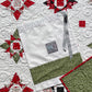 Handmade Christmas Baby Quilt, Baby's First Christmas Blanket, Table Topper, Wall Hanging (37x37.5)