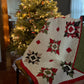 Handmade Christmas Baby Quilt, Lap Quilt, Holiday Table Topper, Wall Hanging (37x37.5)