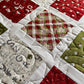 Handmade Christmas Baby Quilt - Patchwork Block Quilt - BABY'S 1st X-MAS - (35.5x40.5) Free Shipping!