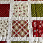 Handmade Christmas Baby Quilt - Patchwork Block Quilt - BABY'S 1st X-MAS - (35.5x40.5) Free Shipping!