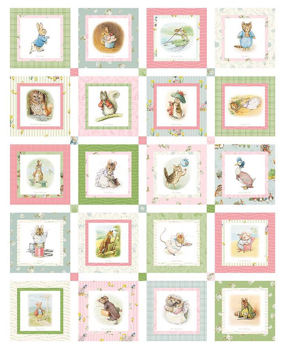 BABY QUILT KIT for Baby Girl - Peter Rabbit™ & Friends-Riley Blake Designs - Finished Size 37"(W)x43"(L)