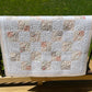 Handmade Peach/Pink Baby Quilt - Baby Blanket, Adult Lap Quilt, Custom Quilted - Ready to Ship