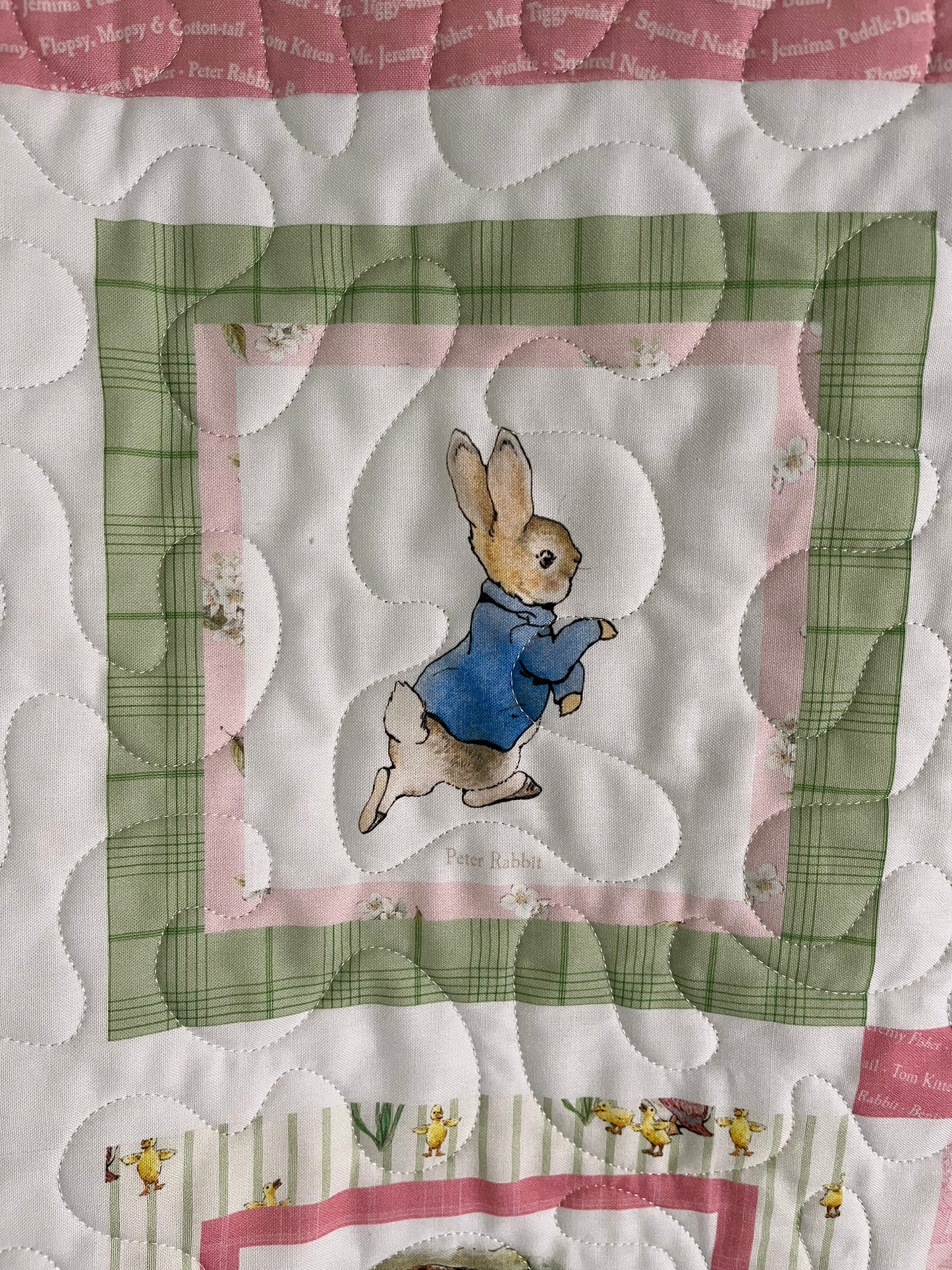 Handmade Baby Girl Quilt (Dark Pink) Peter Rabbit™ & Friends for Riley Blake Designs (39x47)