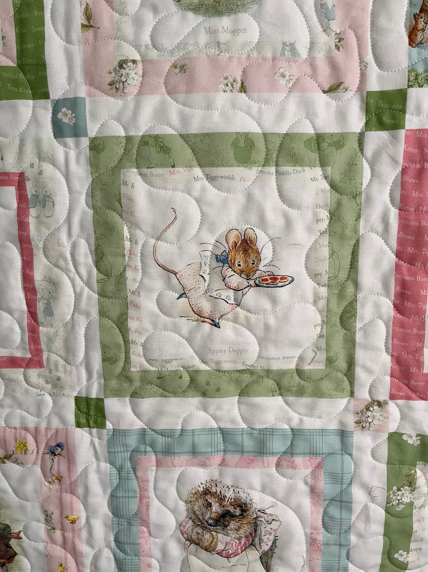 Handmade Baby Girl Quilt (Dark Pink) Peter Rabbit™ & Friends for Riley Blake Designs (39x47)