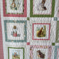 Handmade Baby Girl Quilt - Peter Rabbit & Friends - Easter Baby Blanket (39x46) Free Handmade Gift Bag - Ready to Ship!