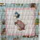 Handmade Baby Girl Quilt - Peter Rabbit & Friends - Easter Baby Blanket (39x46) Free Handmade Gift Bag - Ready to Ship!