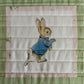 Handmade Baby Girl Quilt - Peter Rabbit & Friends - Easter Baby Blanket (39x46) Free Handmade Gift Bag - Ready to Ship!