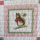 Handmade Baby Girl Quilt - Peter Rabbit & Friends - Easter Baby Blanket (39x46) Free Handmade Gift Bag - Ready to Ship!