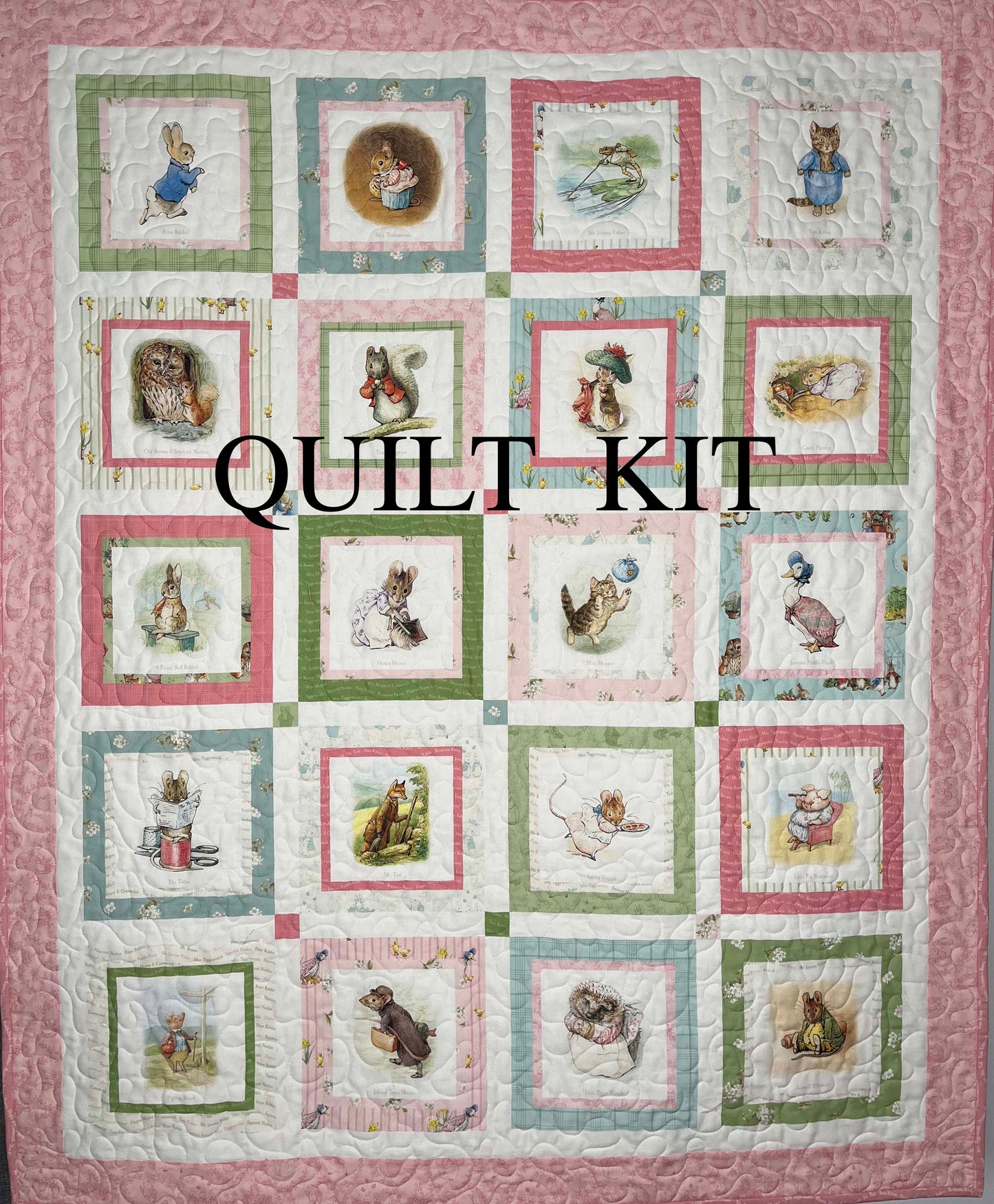 BABY QUILT KIT for Baby Girl - Peter Rabbit™ & Friends-Riley Blake Designs - Finished Size 37"(W)x43"(L)
